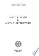 Scritti in onore di Nicola Petruzzellis