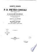 Scritti inediti del p.d. Pietro Cossali ...