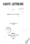 Scritti letterari di Sestilio Fileti
