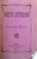 Scritti letterarii