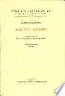 Scritti minori