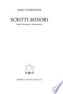 Scritti minori