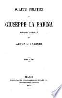 Scritti politici di Giuseppe La Farina