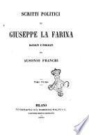 Scritti politici di Giuseppe La Farina