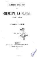 Scritti politici di Giuseppe La Farina