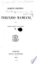 Scritti politici di Terenzio Mamiani