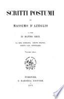 Scritti postumi di Massimo d'Azeglio a cura di Matteo Ricci