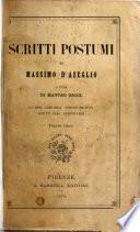 Scritti postumi di Massimo d'Azeglio. A cura di Matteo Ricci