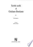 Scritti scelti di Giuliano Bonfante