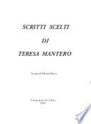 Scritti scelti di Teresa Mantero