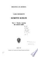 Scritti scelti: Teoria e tecnica dei numeri indici
