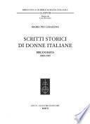 Scritti storici di donne italiane