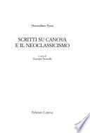 Scritti su Canova e il neoclassicismo