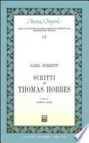 Scritti su Thomas Hobbes
