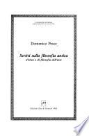Scritti sulla filosofia antica