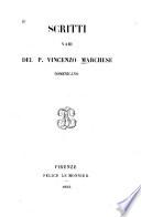 Scritti vari del P. Vincenzo Marchese