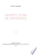 Scritti vari di antichità