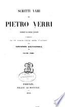 Scritti vari di Pietro Verri