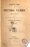 Scritti vari di Pietro Verri ordinati da Giulio Carcano