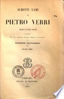 Scritti vari di Pietro Verri ordinati da Giulio Carcano