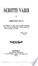 Scritti varii di Emmanuele Rocco ...