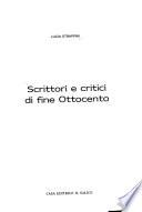 Scrittori e critici di fine Ottocento