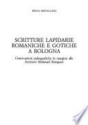 Scritture lapidarie romaniche e gotiche a Bologna