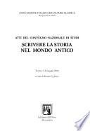 Scrivere la storia nel mondo antico