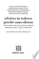 Scrivo in tedesco perché sono ebreo