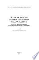 Scuola e nazione in Italia e in Francia nell'Ottocento