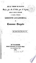 Se il verso di Dante 'Poscia più che il dolor pote il digiuno' merite lode di sublime o taccia d'inetto lezione accademica