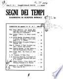 Segni dei tempi rassegna di scienze morali