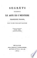 Segreti Concernenti Le Arti Ed I Mestieri