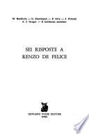 Sei risposte a Renzo De Felice