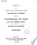 Selva di notizie autentiche risguardanti la fabbrica della Cattedrale di Como