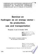 Seminar on Hydrogen as an Energy Vector