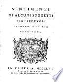 Sentimenti di alcuni soggetti riguardevoli introno la Storia del Popolo di Dio (del P. Berruyer)