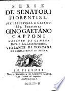 Serie De'Senatori Fiorentini