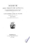 Serie dei testi di lingua