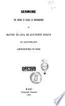 Sermone pel giorno di Pasqua di Resurrezione di Matteo De Luca ex arciprete curato di Santeramo archidiocesi di Bari