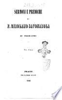 Sermoni e prediche di F. Girolamo Savonarola