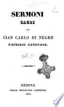 Sermoni sacri di Gian Carlo Di Negro patrizio Genovese