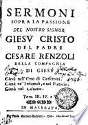 SERMONI SOPRA LA PASSIONE DEL NOSTRO SIGNOR GIESV CRISTO