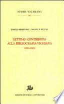 Settimo contributo alla bibliografia vichiana