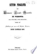 Settimo programma del Ginnasio Liceale vescovile di verona alla fine dell'anno scolastico 1856-57 pubblicato per cura del prefetto direttore Luigi Brunelli sac