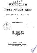 Sezione Circolo pensiero azione fondata in Marassi il 22 dicembre 1872