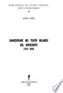 Shakespeare nei teatri milanesi del Novecento: 1978-2000
