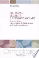 Sicurezza, legalità e coesione sociale
