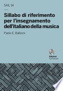 Sillabo di riferimento per l'insegnamento dell'italiano della musica