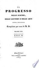 “Il” progresso delle scienze, delle lettere e delle arti